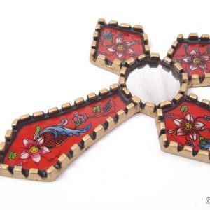 Colonial Style Mirror/Red